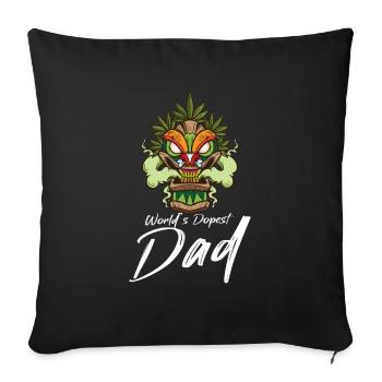 Le papa le plus dopé du monde - Housse de coussin décorative 45 x 45 cm - noir - Devant