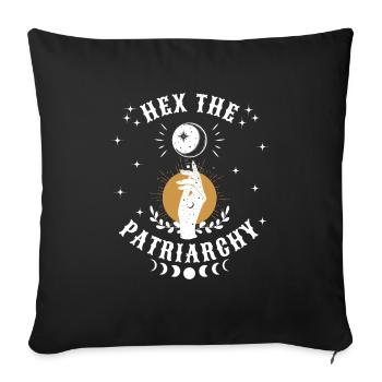 Hex The Patriarchy Witch Smach The Patriarchy - Sofa pillowcase 17,3'' x 17,3'' (45 x 45 cm) - black - Front