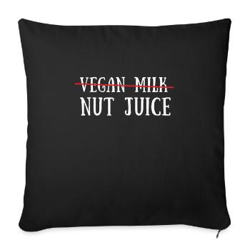 Lait d’amande sans produits laitiers végétaliens à base de plantes - Housse de coussin décorative 45 x 45 cm - noir - Devant