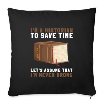 Research Historian Museum Curator And Archivist - Sofa pillowcase 17,3'' x 17,3'' (45 x 45 cm) - black - Front