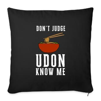 Udon Nouilles Japonaises Ramen Boîte de Nouilles Asiatiques - Housse de coussin décorative 45 x 45 cm - noir - Devant