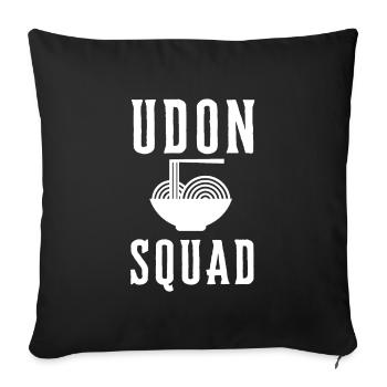 Udon Nouilles Japonaises Ramen Boîte de Nouilles Asiatiques - Housse de coussin décorative 45 x 45 cm - noir - Devant