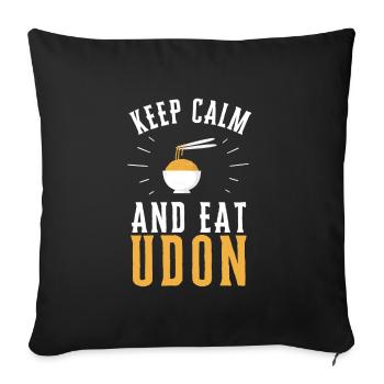 Udon Nouilles Japonaises Ramen Boîte de Nouilles Asiatiques - Housse de coussin décorative 45 x 45 cm - noir - Devant