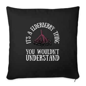 Elderberry Syrup Drink Flu Sambucus Homeopath - Sofakissenbezug 45 x 45 cm - Schwarz - Vorne