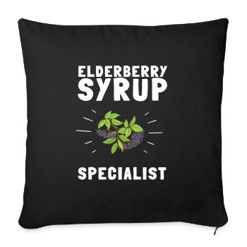 Elderberry Syrup Drink Flu Sambucus Homeopath - Sofakissenbezug 45 x 45 cm - Schwarz - Vorne