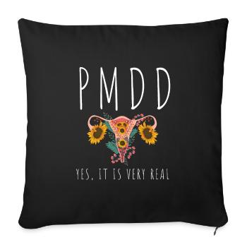 PMDD Awareness Premenstrual Syndrome Menstrual - Sofakissenbezug 45 x 45 cm - Schwarz - Vorne