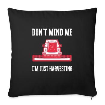 Farming Combine Harvester Driver Agriculture - Sofa pillowcase 17,3'' x 17,3'' (45 x 45 cm) - black - Front