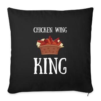 Chicken Wings Fried Chicken And Chicken Nuggets - Sofakissenbezug 45 x 45 cm - Schwarz - Vorne