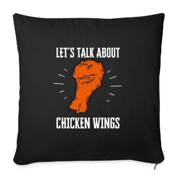 Chicken Wings Fried Chicken And Chicken Nuggets - Sofakissenbezug 45 x 45 cm - Schwarz - Vorne
