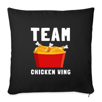 Chicken Wings Fried Chicken And Chicken Nuggets - Sofakissenbezug 45 x 45 cm - Schwarz - Vorne