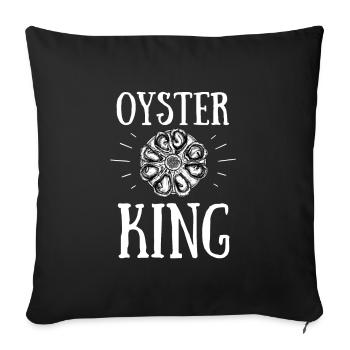 Oyster Shuck Shucking Seafood And Clam Digger - Sofa pillowcase 17,3'' x 17,3'' (45 x 45 cm) - black - Front