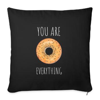 Sesame Bagel New York Jewish Deli - Sofakissenbezug 45 x 45 cm - Schwarz - Vorne