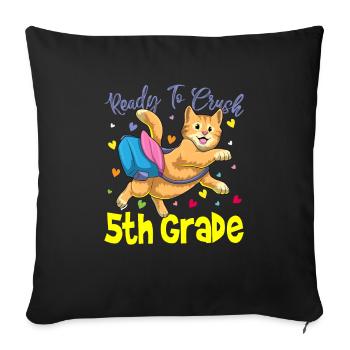 Ready To Crush 5th Grade Elementary School - Housse de coussin décorative 45 x 45 cm - noir - Devant