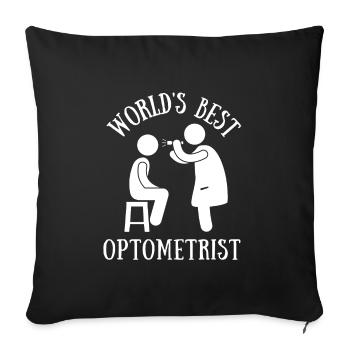 Ophthalmologist Optometrist Optometry And Optician - Sofa pillowcase 17,3'' x 17,3'' (45 x 45 cm) - black - Front