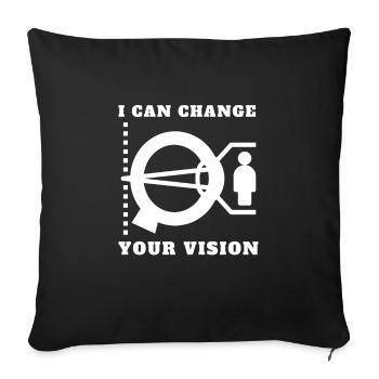 Ophthalmologist Optometrist Optometry And Optician - Sofa pillowcase 17,3'' x 17,3'' (45 x 45 cm) - black - Front