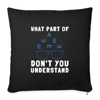 Ophthalmologist Optometrist Optometry And Optician - Sofa pillowcase 17,3'' x 17,3'' (45 x 45 cm) - black - Front