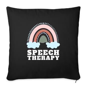 Speech Language Pathologist Speech Therapy SLP - Sofakissenbezug 45 x 45 cm - Schwarz - Vorne