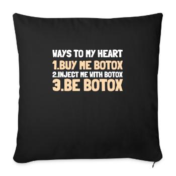 Botox Plastic Surgery And Aesthetic Nurse Injector - Sofa pillowcase 17,3'' x 17,3'' (45 x 45 cm) - black - Front