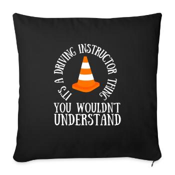 Driving Instructor Driver Car Parking Exam Driving - Sofakissenbezug 45 x 45 cm - Schwarz - Vorne