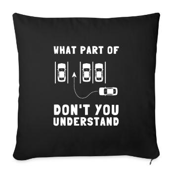 Driving Instructor Driver Car Parking Exam Driving - Sofakissenbezug 45 x 45 cm - Schwarz - Vorne