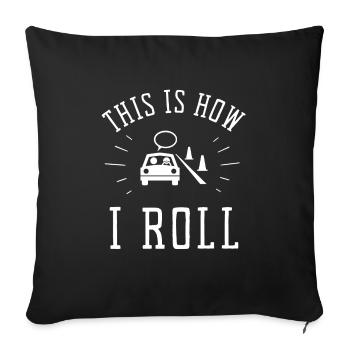 Driving Instructor Driver Car Parking Exam Driving - Sofakissenbezug 45 x 45 cm - Schwarz - Vorne