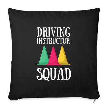 Driving Instructor Driver Car Parking Exam Driving - Sofakissenbezug 45 x 45 cm - Schwarz - Vorne