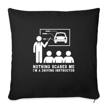 Driving Instructor Driver Car Parking Exam Driving - Sofakissenbezug 45 x 45 cm - Schwarz - Vorne
