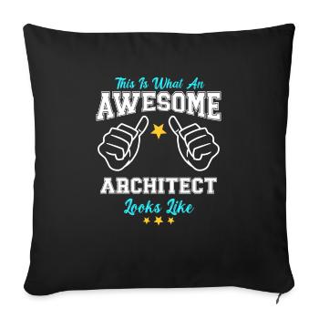 This Is What An Awesome Architect Looks Like - Sofa pillowcase 17,3'' x 17,3'' (45 x 45 cm) - black - Front