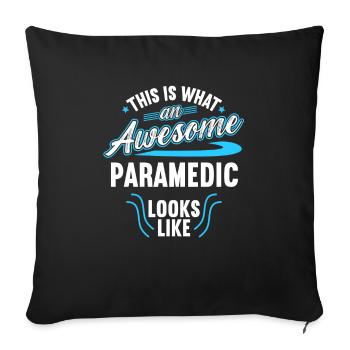 This Is What An Awesome Paramedic Looks Like - Sofa pillowcase 17,3'' x 17,3'' (45 x 45 cm) - black - Front