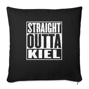 Straight Outta Kiel Vintage - Housse de coussin décorative 45 x 45 cm - noir - Devant