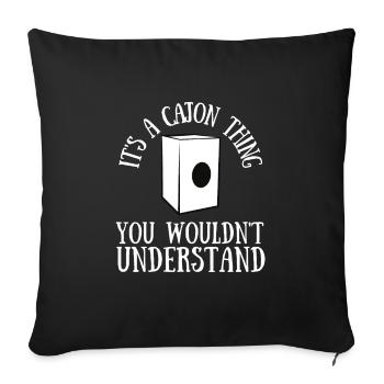 Cajon Box Drum Instrument Peruvian Cajon - Sofa pillowcase 17,3'' x 17,3'' (45 x 45 cm) - black - Front