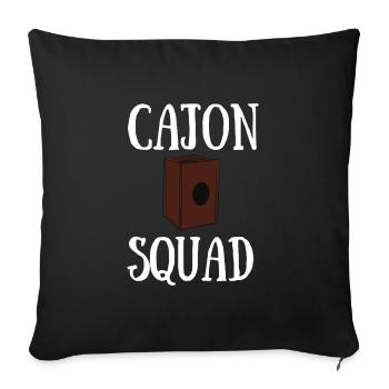 Cajon Box Drum Instrument Peruvian Cajon - Sofa pillowcase 17,3'' x 17,3'' (45 x 45 cm) - black - Front