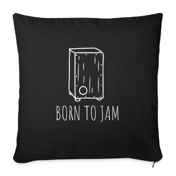 Cajon Box Drum Instrument Peruvian Cajon - Sofa pillowcase 17,3'' x 17,3'' (45 x 45 cm) - black - Front