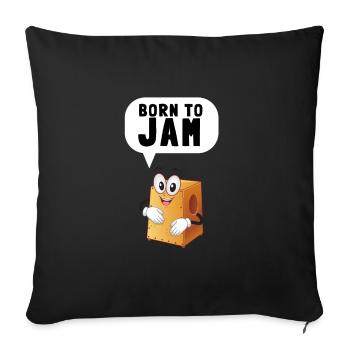 Cajon Box Drum Instrument Peruvian Cajon - Sofa pillowcase 17,3'' x 17,3'' (45 x 45 cm) - black - Front