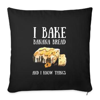 Banana Pudding Banana Bread Fruit Dessert Cooking - Sofakissenbezug 45 x 45 cm - Schwarz - Vorne