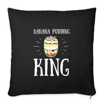 Banana Pudding Banana Bread Fruit Dessert Cooking - Sofakissenbezug 45 x 45 cm - Schwarz - Vorne
