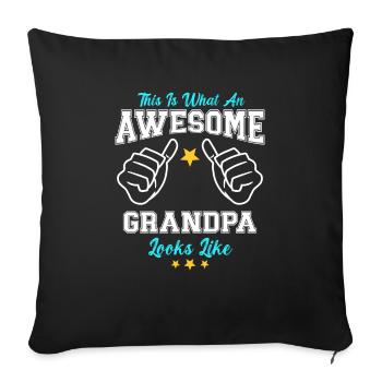 This Is What An Awesome Grandpa Looks Like - Sofa pillowcase 17,3'' x 17,3'' (45 x 45 cm) - black - Front