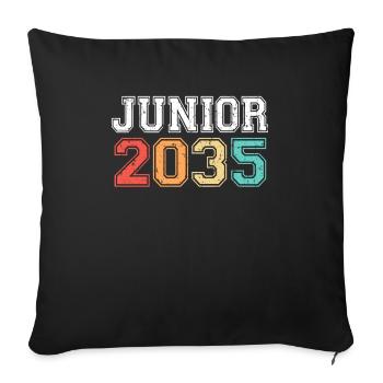 Junior 2035 Graduation Rétro Vintage - Housse de coussin décorative 45 x 45 cm - noir - Devant