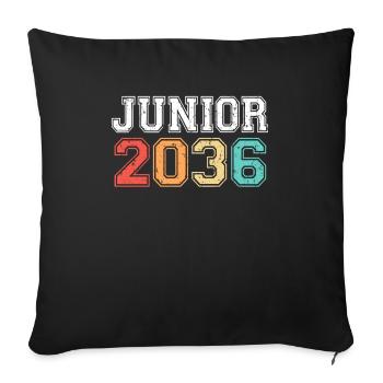Junior 2036 Graduation Rétro Vintage - Housse de coussin décorative 45 x 45 cm - noir - Devant