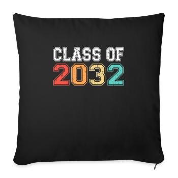 Klasse von 2032 Abschluss Retro Vintage - Sofakissenbezug 45 x 45 cm - Schwarz - Vorne