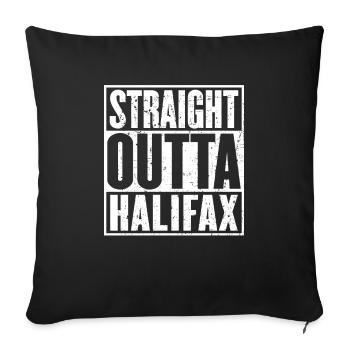 Straight Outta Halifax Vintage - Sofa pillowcase 17,3'' x 17,3'' (45 x 45 cm) - black - Front