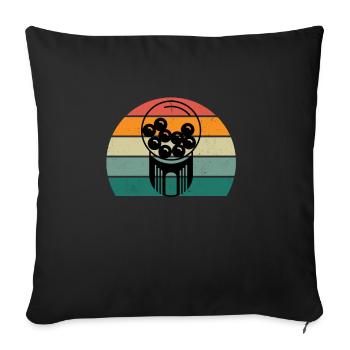 Bubble Gum Gumball Sweet Candy Machine Bubblegum - Housse de coussin décorative 45 x 45 cm - noir - Devant