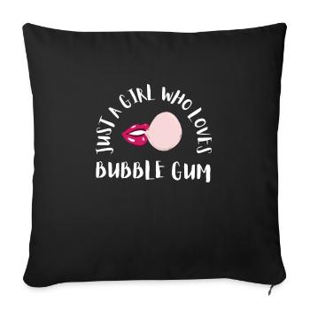 Bubble Gum Gumball Sweet Candy Machine Bubblegum - Housse de coussin décorative 45 x 45 cm - noir - Devant