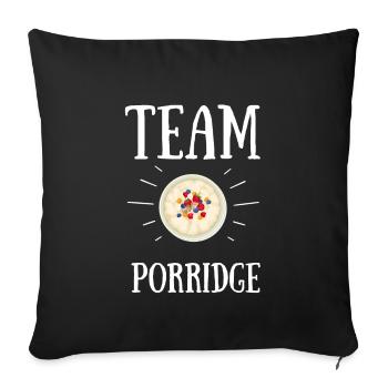 Porridge Cereal Grits Kasha Upma Rice And Oats - Sofa pillowcase 17,3'' x 17,3'' (45 x 45 cm) - black - Front
