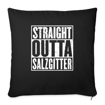 Straight Outta Salzgitter Jahrgang - Sofakissenbezug 45 x 45 cm - Schwarz - Vorne