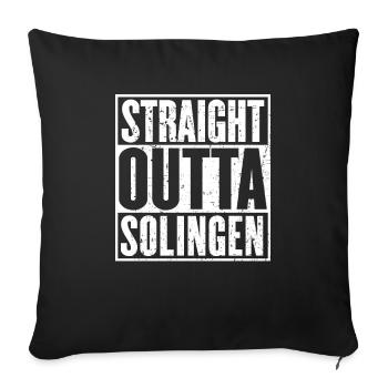 Straight Outta Solingen Vintage - Housse de coussin décorative 45 x 45 cm - noir - Devant