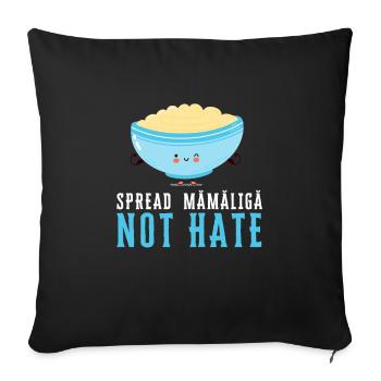 Mamaliga Romanian Moldovan Porridge Polenta - Sofa pillowcase 17,3'' x 17,3'' (45 x 45 cm) - black - Front