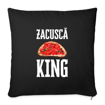 Zacusca Mamaliga Romanian Moldovian Romanian Food - Sofakissenbezug 45 x 45 cm - Schwarz - Vorne