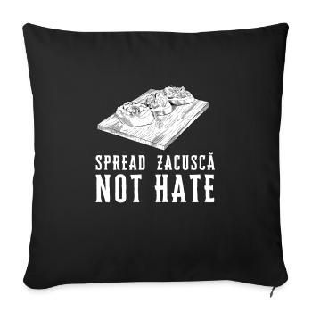 Zacusca Mamaliga Romanian Moldovian Romanian Food - Sofakissenbezug 45 x 45 cm - Schwarz - Vorne