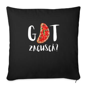 Zacusca Mamaliga Romanian Moldovian Romanian Food - Sofakissenbezug 45 x 45 cm - Schwarz - Vorne